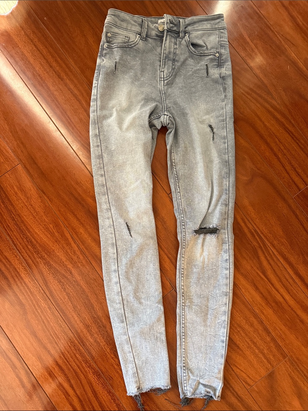 Womens primark dark gray washed skinny jeans